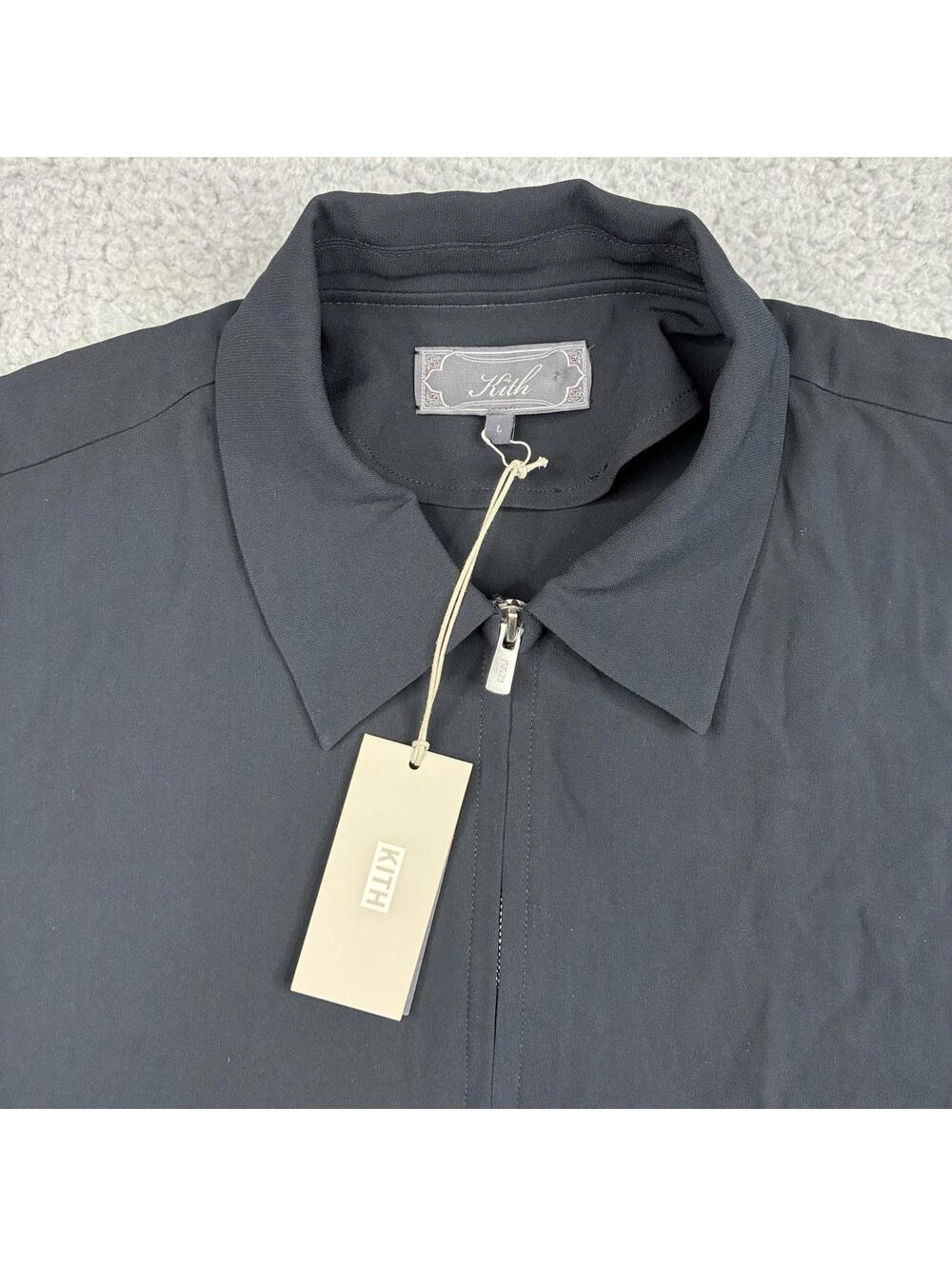Kith‎ Connor Blouson Jacket Black Zip Harrington Lightweight Men’s Large NWT - Picture 2 of 11